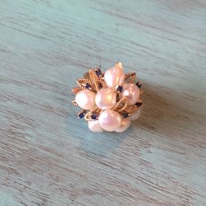 Vintage 14k yellow gold cocktail ring